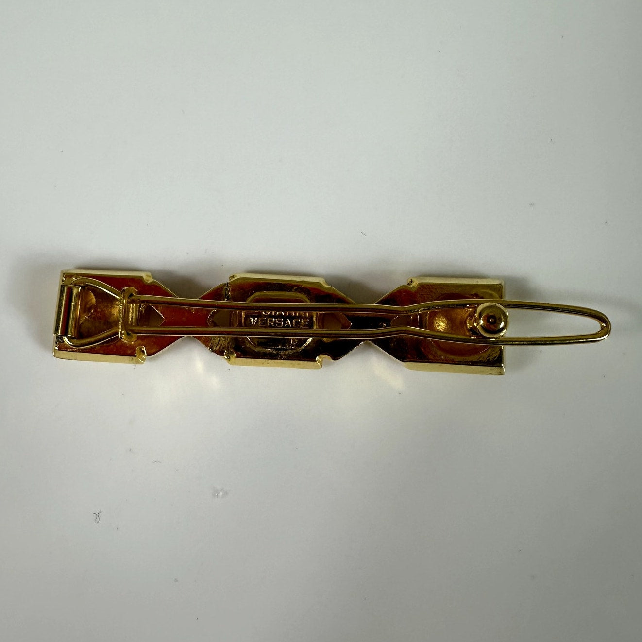 Rare Gianni Versace Medusa Rhinestone Hair Barrette Pin