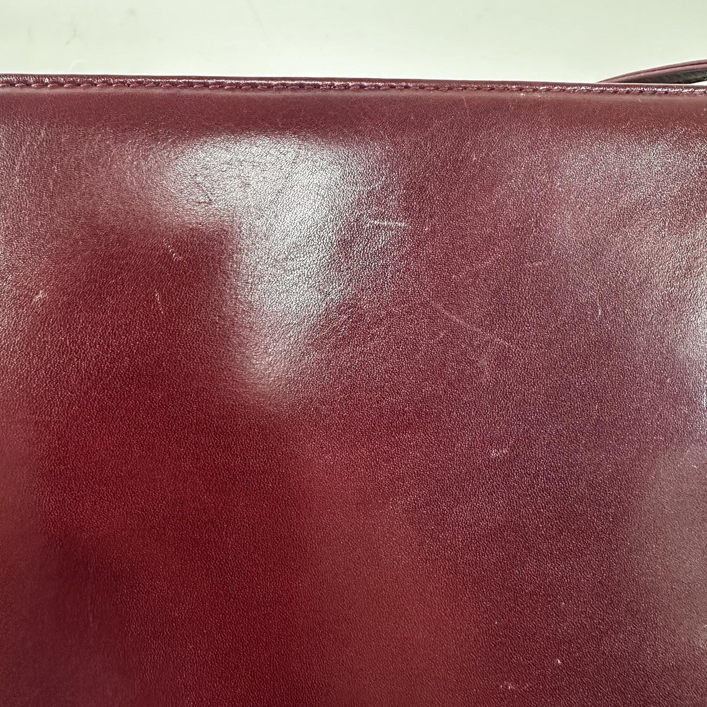 Salvatore Ferragamo Vintage Crossbody Bag Small Bordeaux Leather Italy Authentic