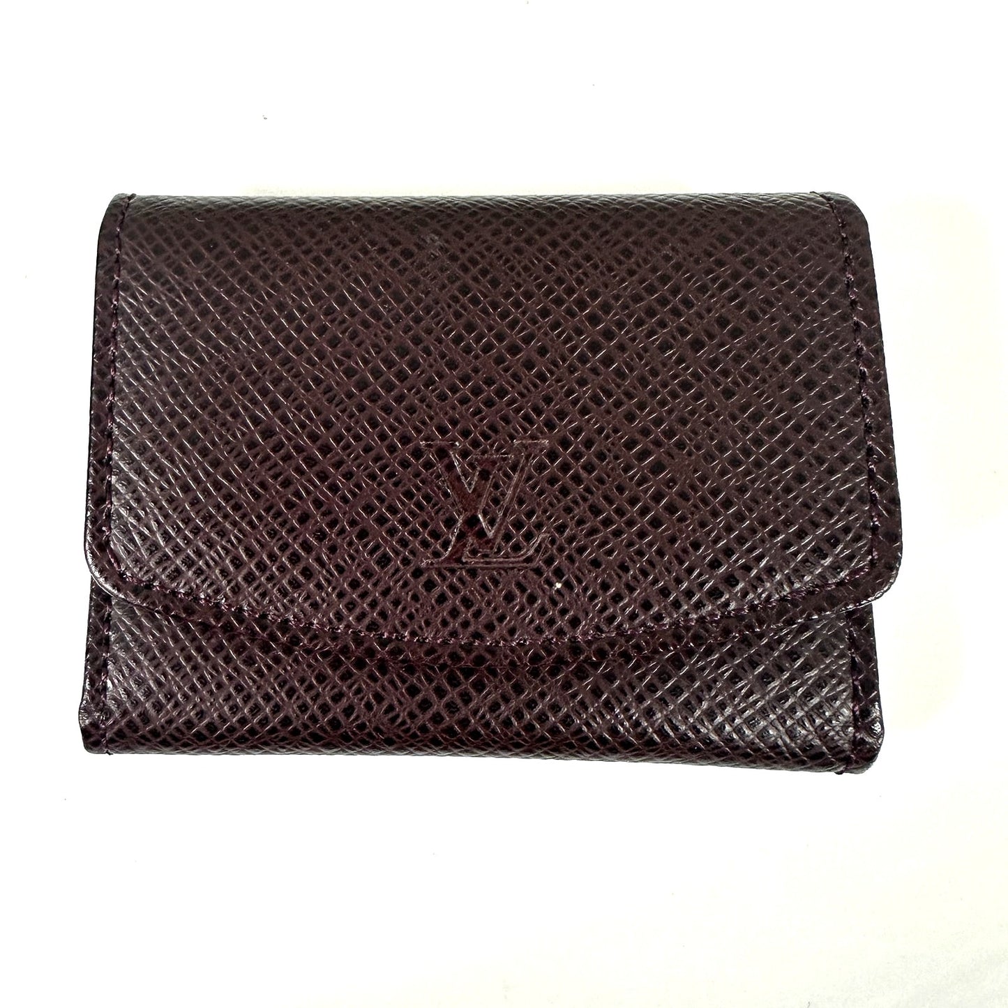 Louis Vuitton Taiga Leather Burgundy Men's Cufflink Case