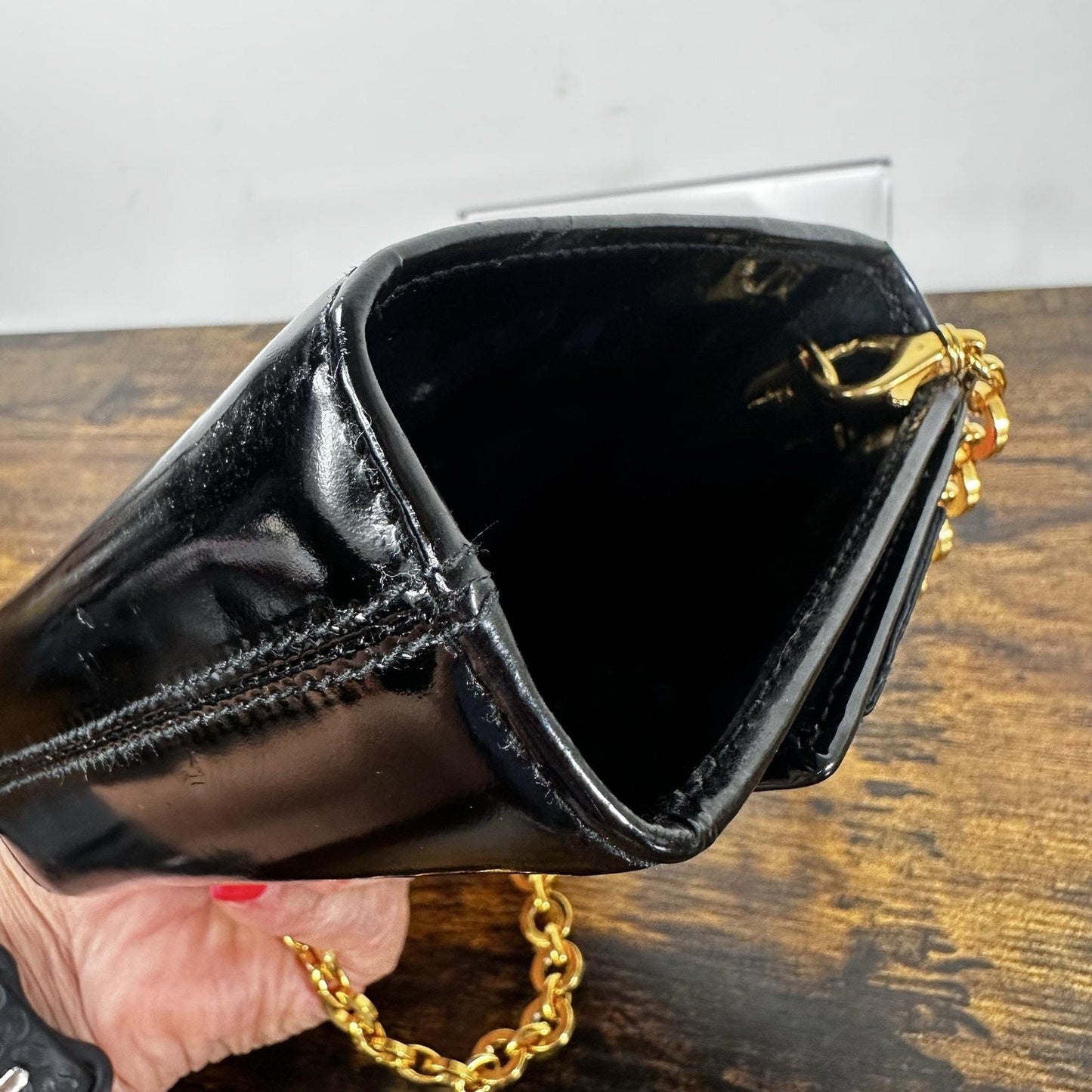 Salvatore Ferragamo Vara Crossbody Bag Mini Black Leather Vintage Authentic
