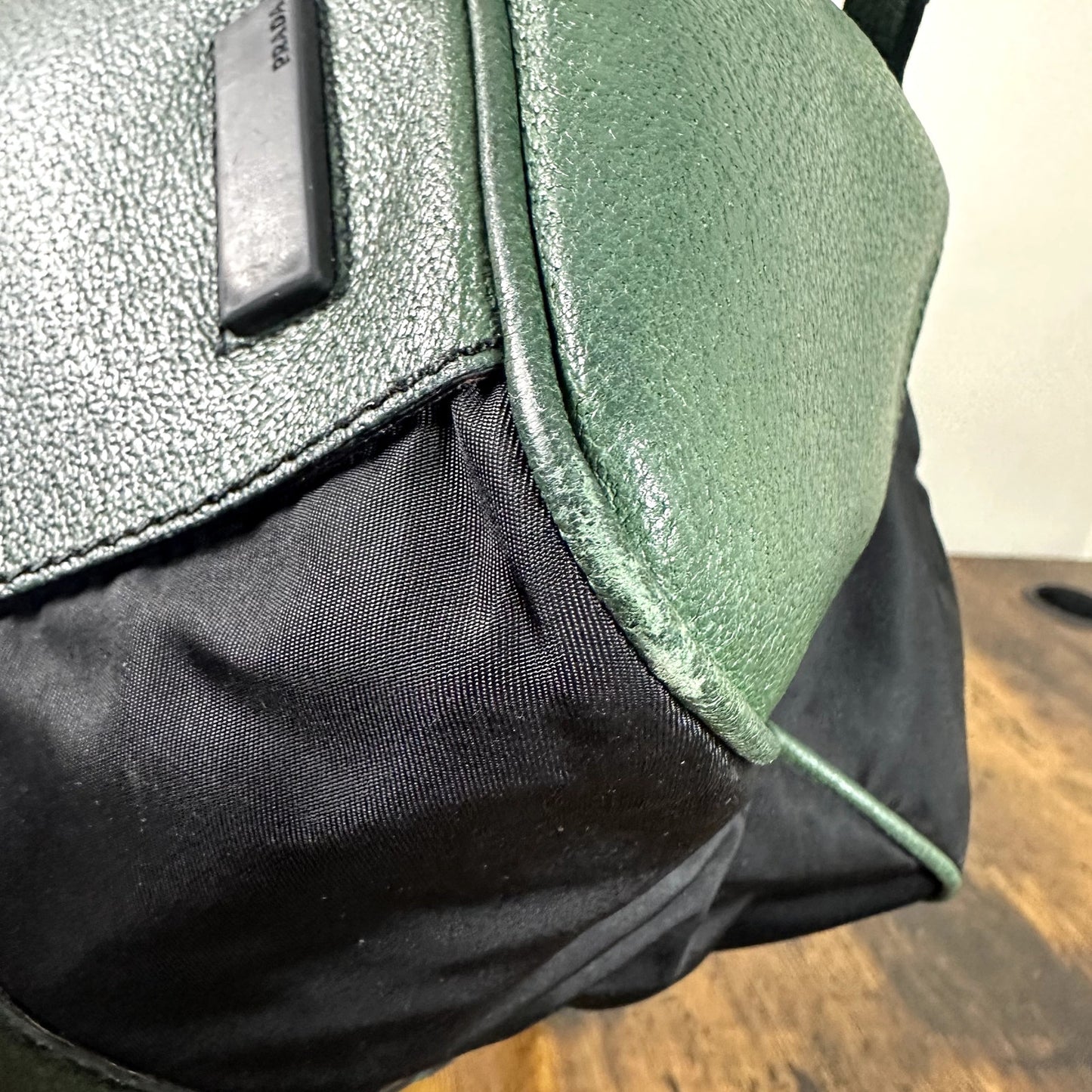 Prada Tessuto Nylon & Leather Travel Duffel Bag Overnight Weekend Authentic