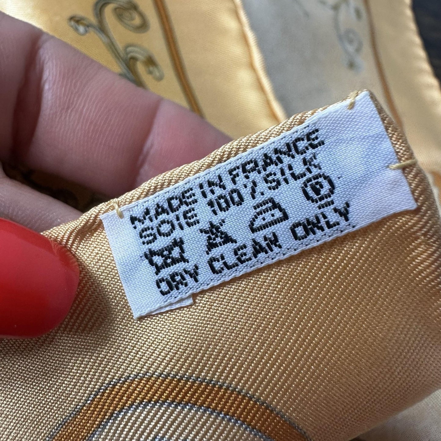 Hermes Vintage French Festival Hawaii Scarf Gold Silk Square France 16.5”