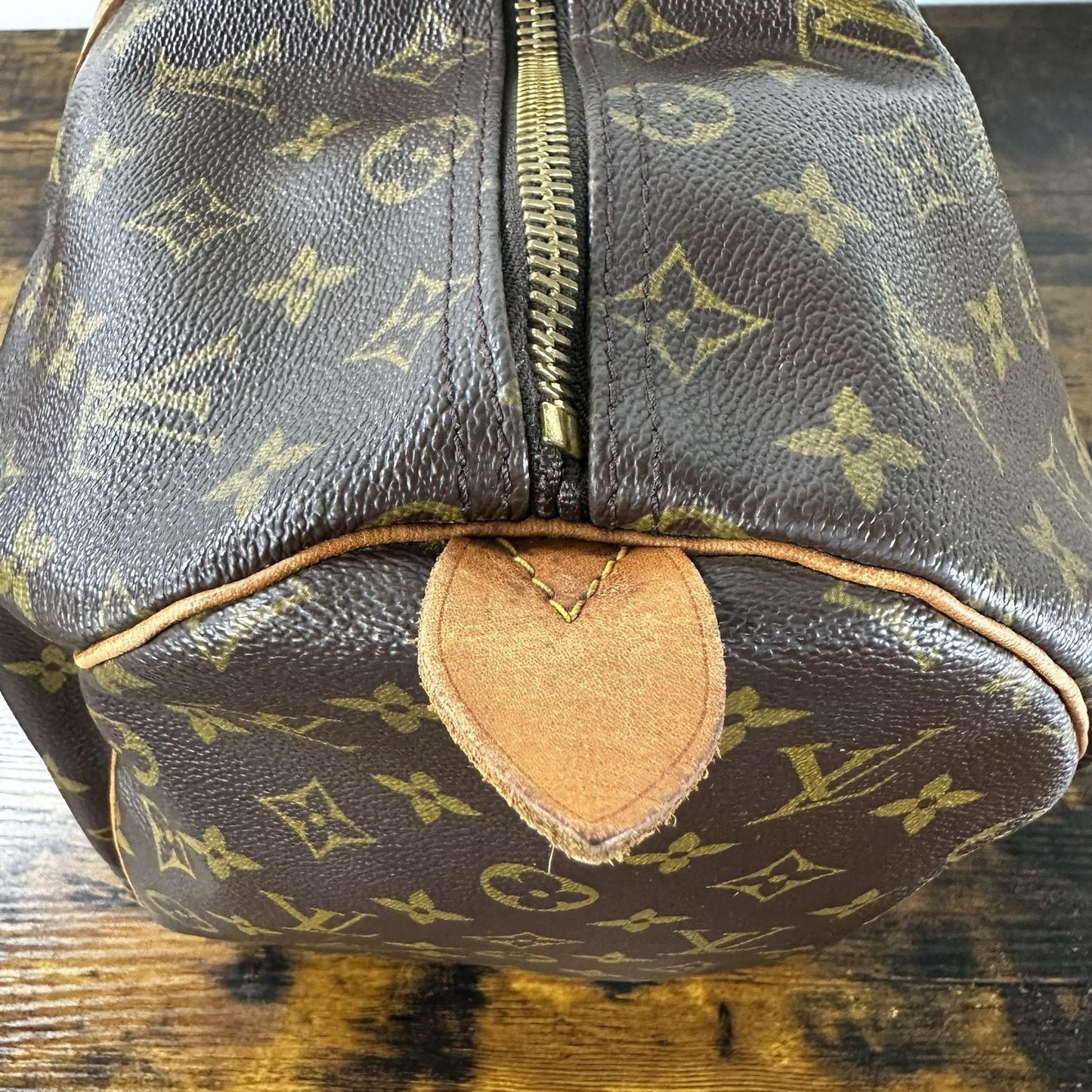 Louis Vuitton Brown Monogram Keepall 45 Canvas Travel Duffel Bag Made France