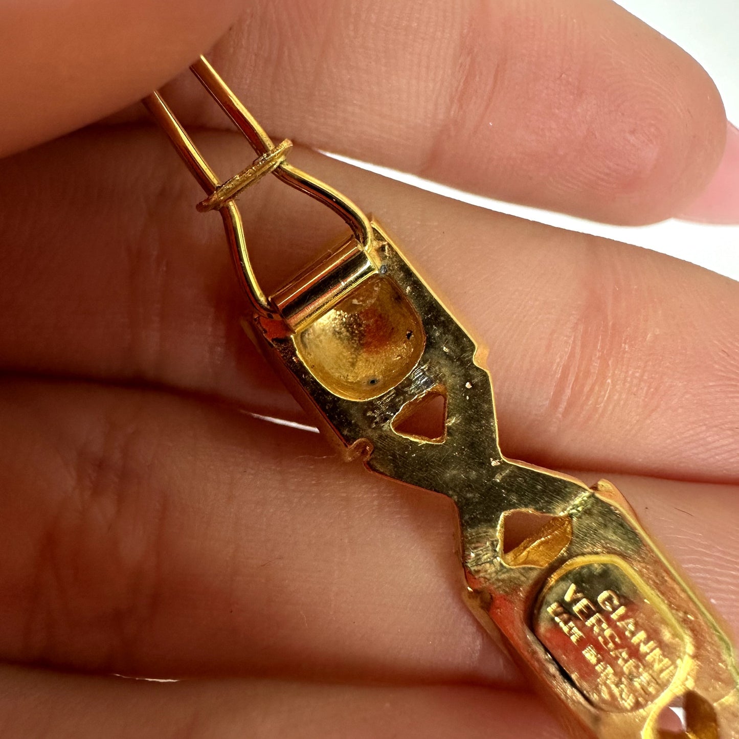 Rare Gianni Versace Medusa Rhinestone Hair Barrette Pin