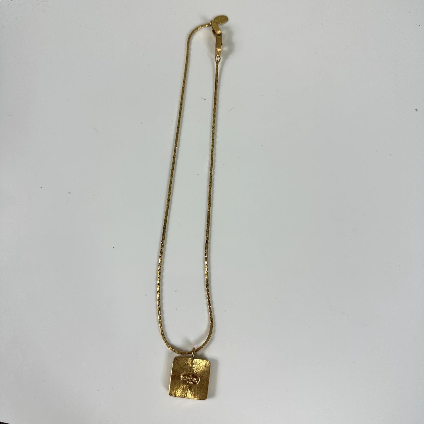 Vintage Givenchy 4G Logo Rhinestone Gold Tone Choker Necklace