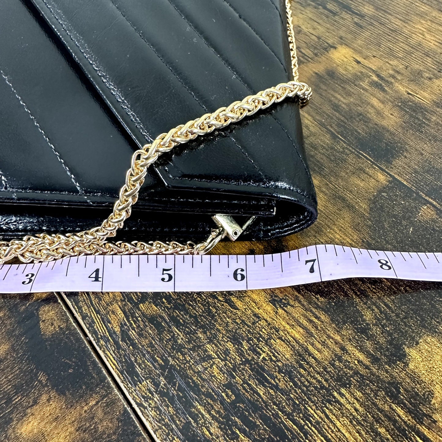 Yves Saint Laurent YSL Black Leather Clutch Bag Authentic Vintage