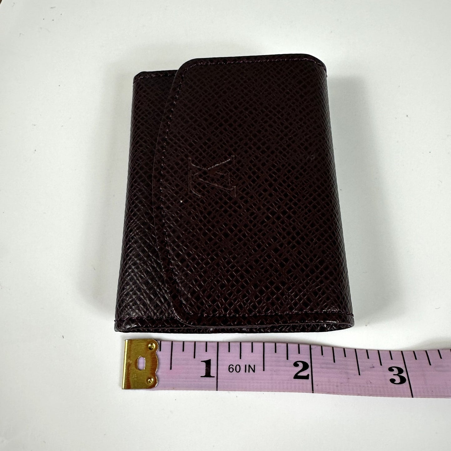 Louis Vuitton Taiga Leather Burgundy Men's Cufflink Case