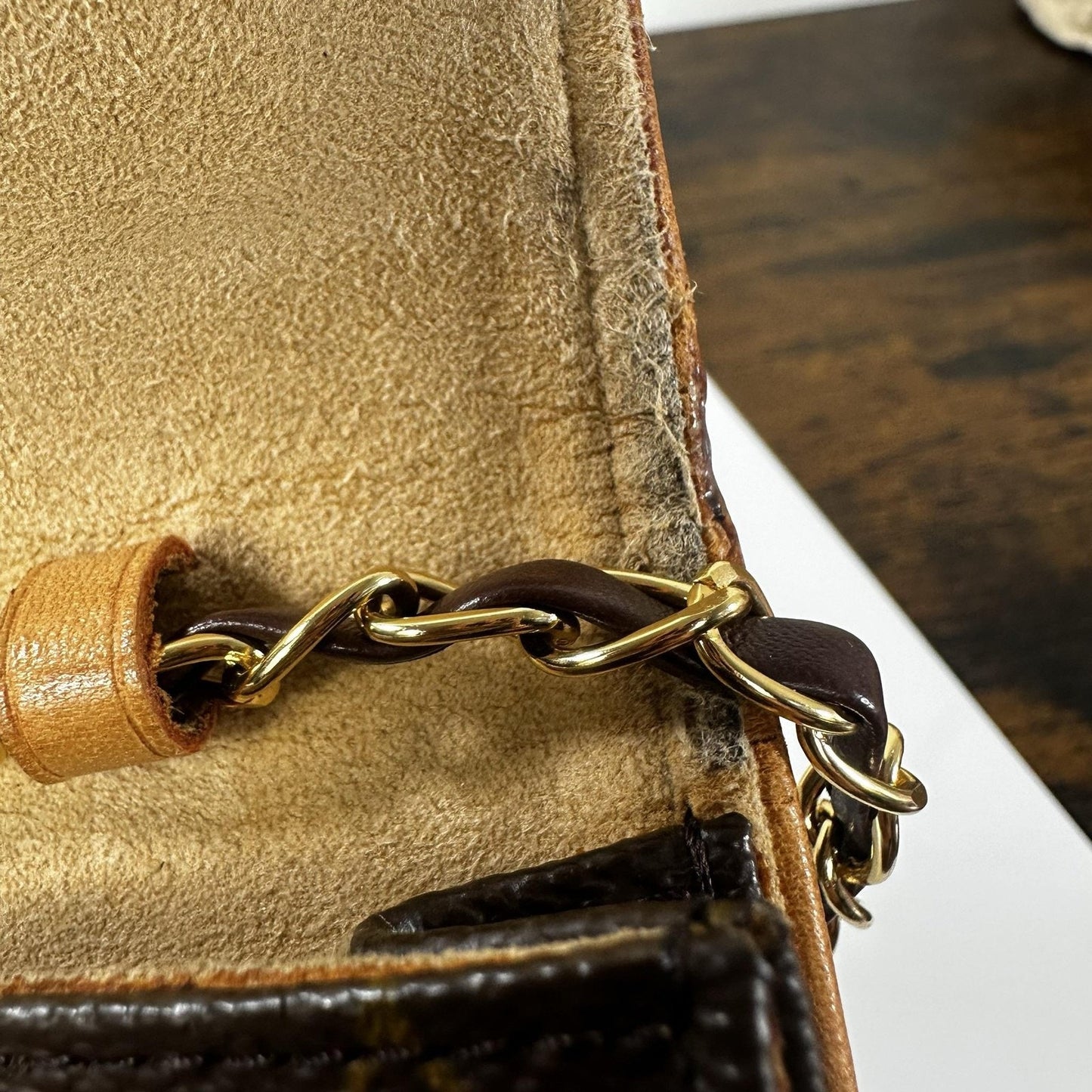 Louis Vuitton Vintage Monogram Twin Pochette Bag Small Brown Canvas Spain