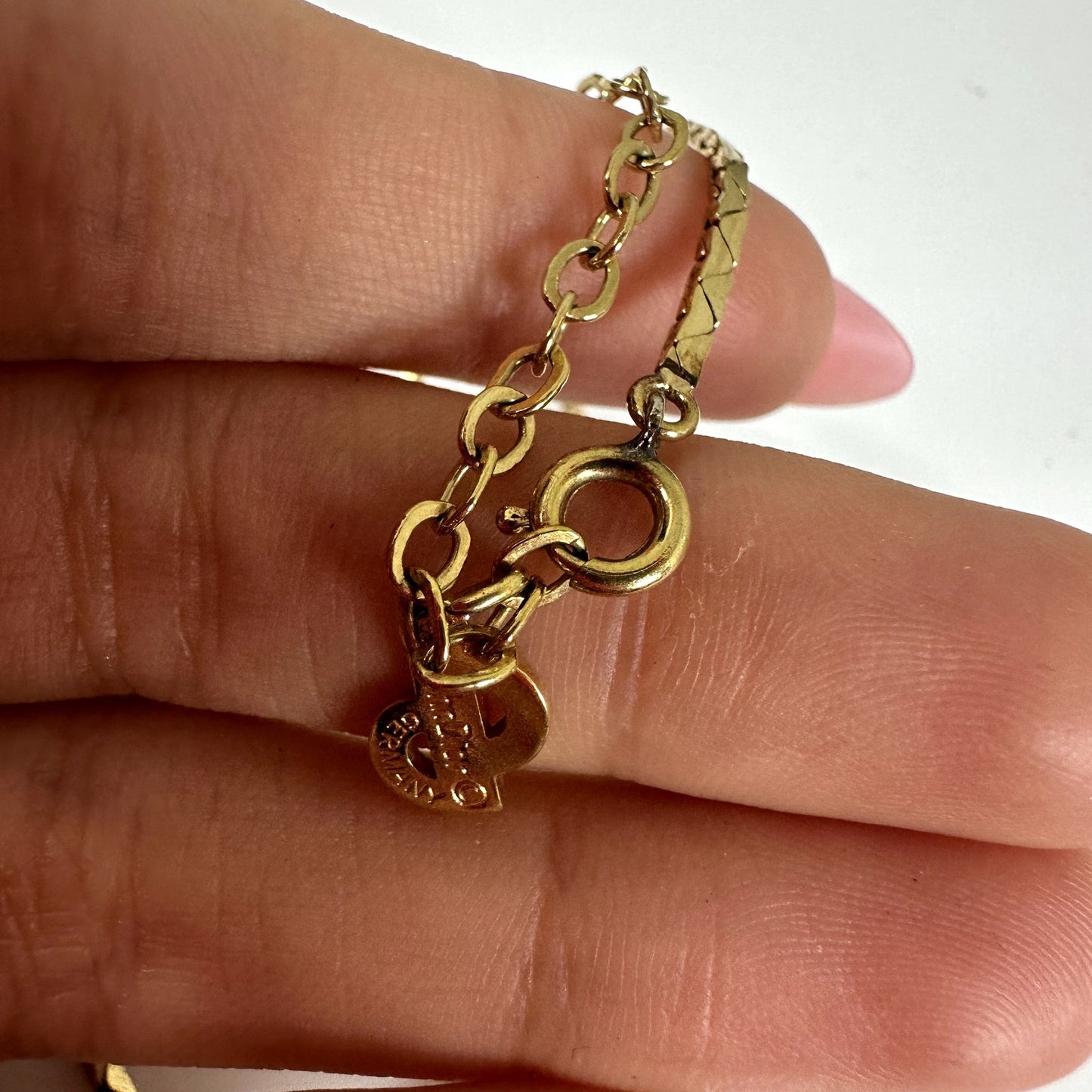 Christian Dior Vintage Gold Tone Crystal Solitaire Collar Necklace