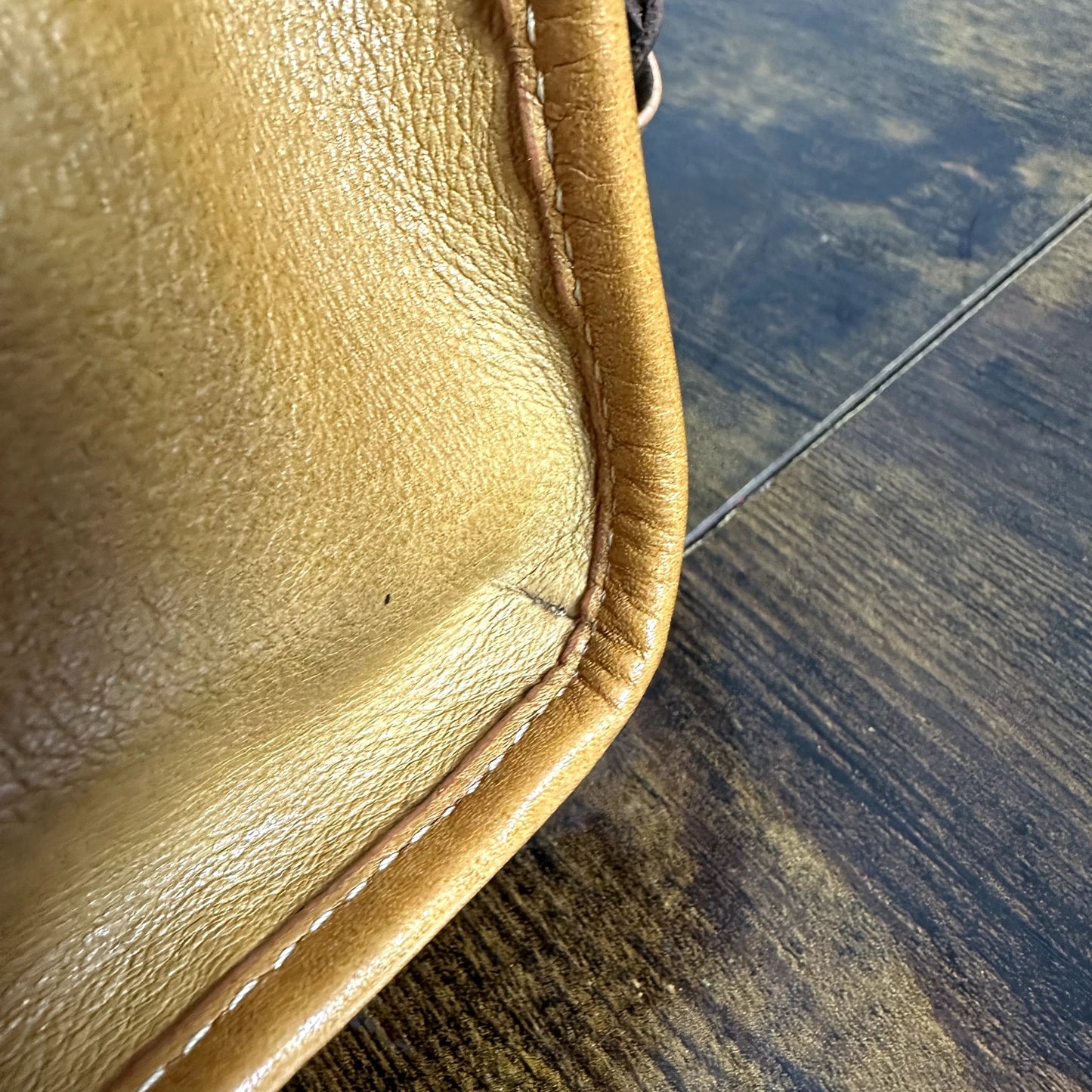 Chloe Ethel Braided Handle Shoulder Bag Purse Camel Tan Leather Vintage