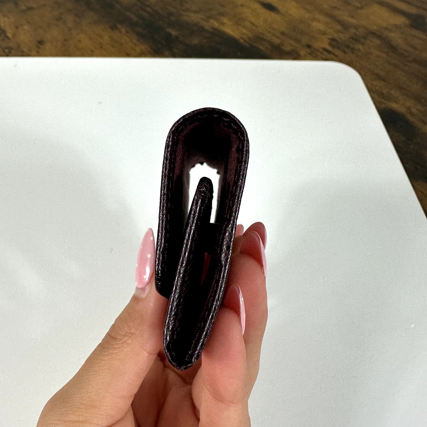 Louis Vuitton Taiga Leather Burgundy Men's Cufflink Case