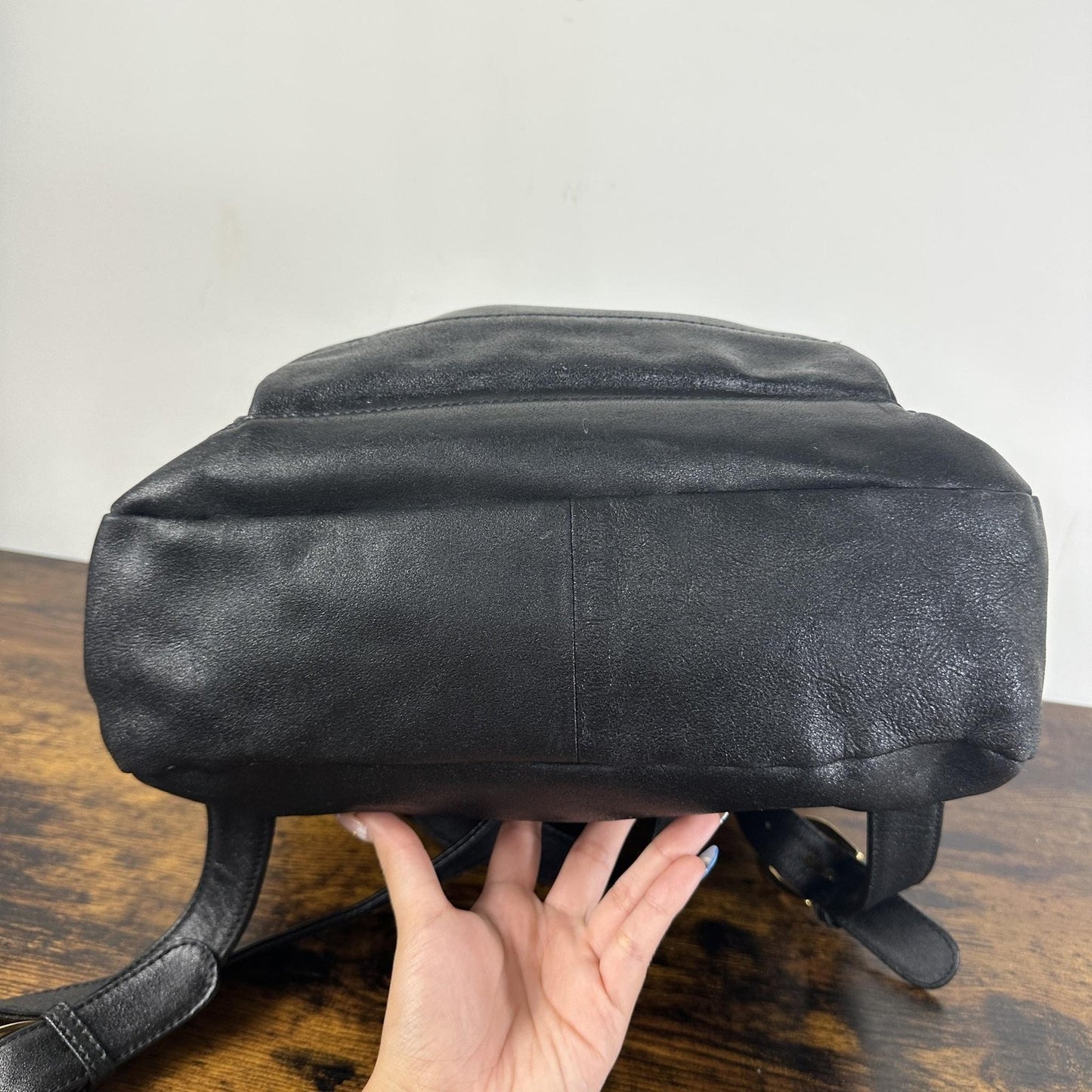 Gianni Versace Vintage Backpack Bag Medium Black Leather Medusa Men Women