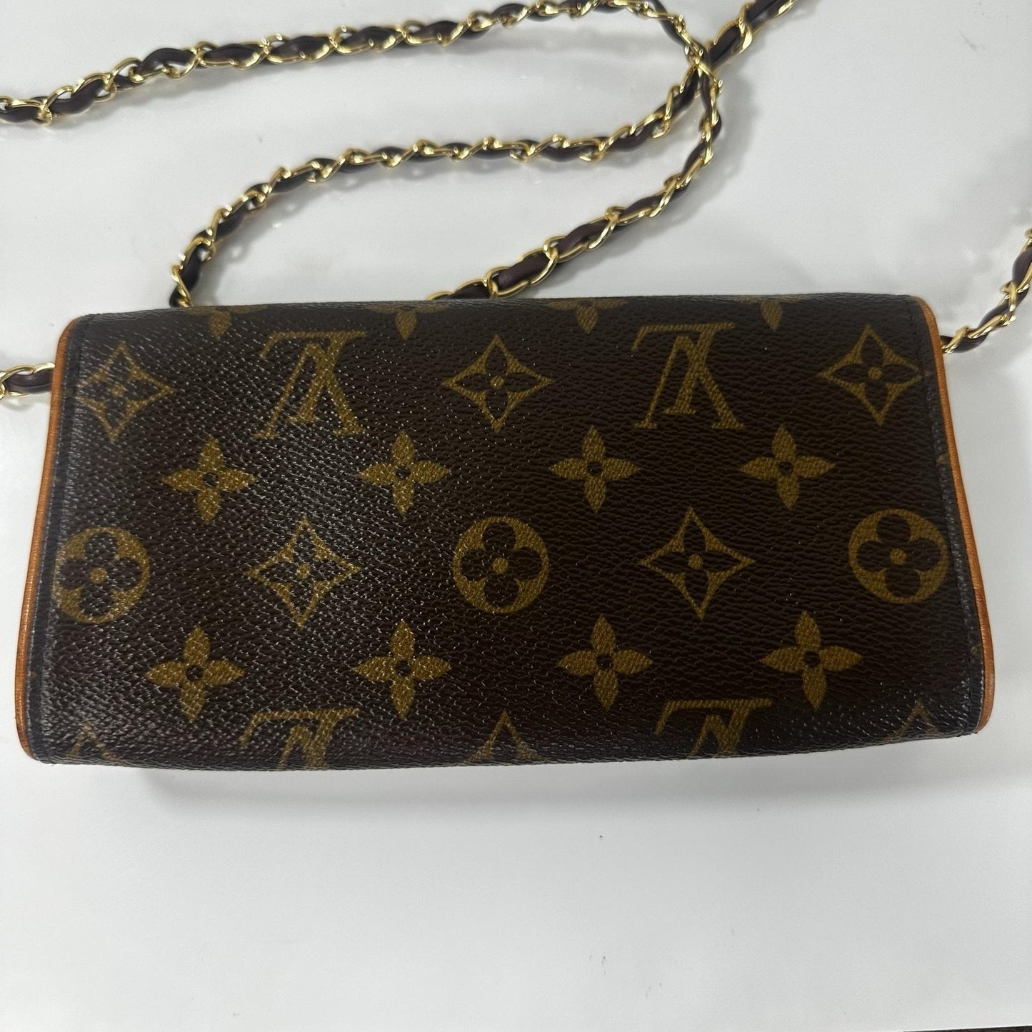 Louis Vuitton Vintage Monogram Twin Pochette Bag Small Brown Canvas Spain