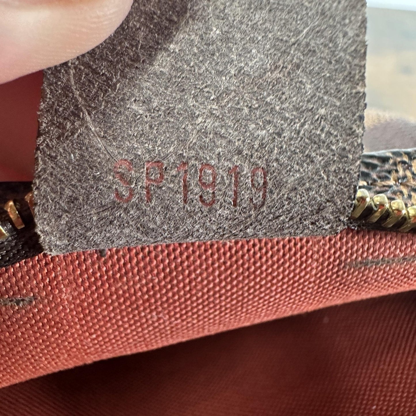 Louis Vuitton Damier Ebene Shoulder Bag Womens Small Brown Canvas Leather France