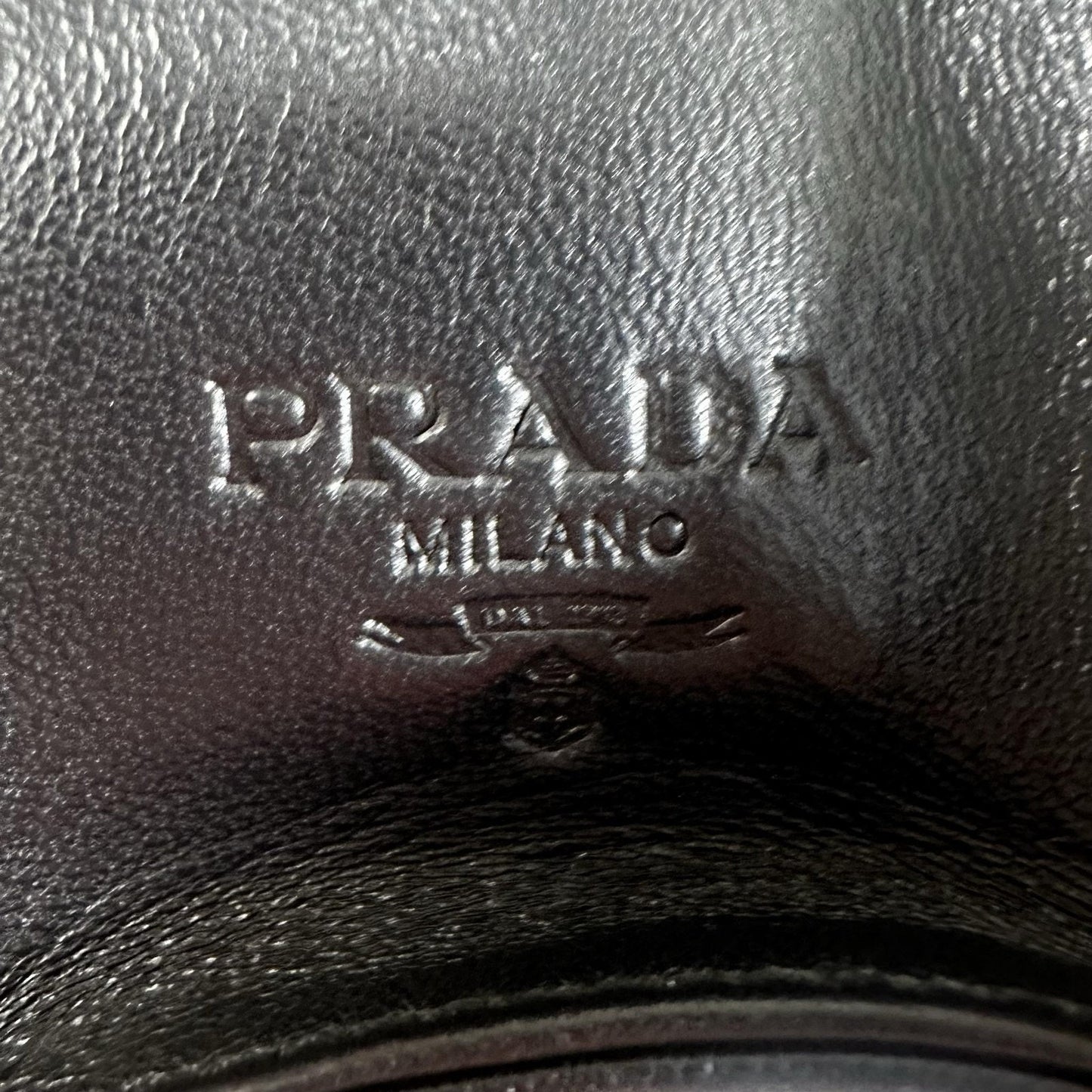 Prada Nappa Trend Nylon Leather Shoulder Bag Small Black Italy Vintage B7130